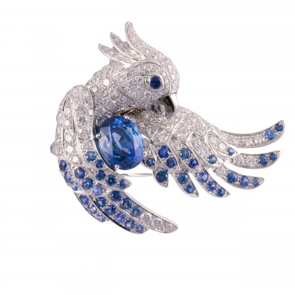 boucheron animal ブシュロン アニマル オウム 非加熱サファイヤ 