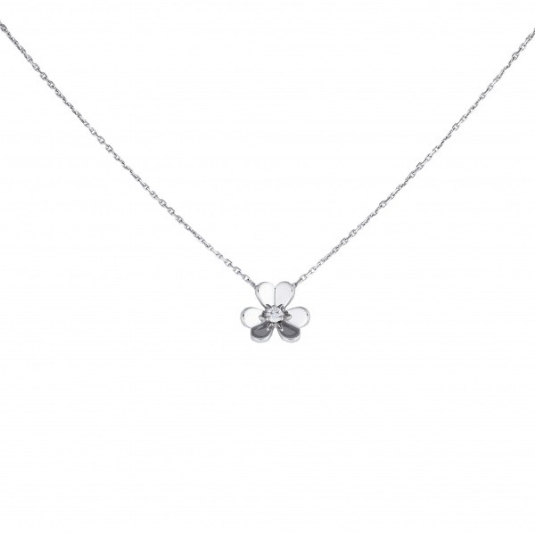 ヴァンクリーフアーペル フリヴォルミニ フリヴォル K18WG ホワイトゴールド ネックレス 中古