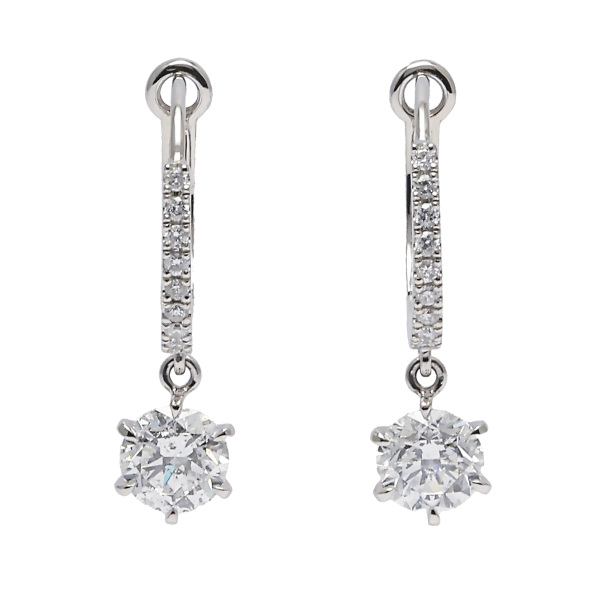 K18ホワイトゴールド トルコ石 ダイヤモンド ピアス ゆきざき ユキザキセレクトジュエリー(YUKIZAKI SELECT JEWELRY) 高級