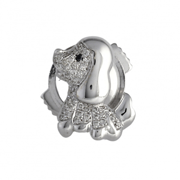 K18ホワイトゴールド ダイヤモンド ブローチ