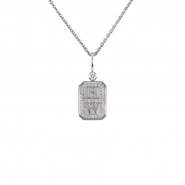 harrywinston hw-logo HARRY WINSTON HW logo charm with genuine chain cmdprdpalog