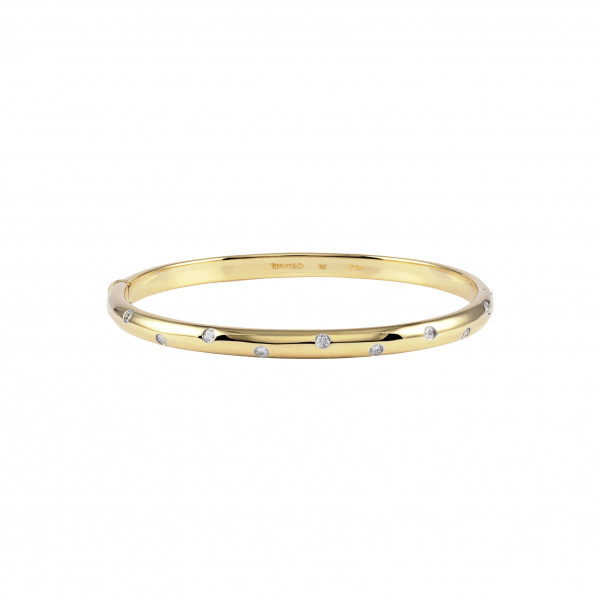 ティファニー ドッツ K18YG イエローゴールド K18WG ホワイトゴールド ブレスレット 中古