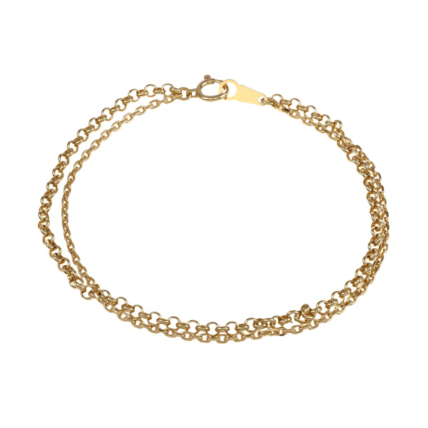 yukizakiselect chain ユキザキセレクトジュエリー チェーン コプラ細 小豆0.45 2連 