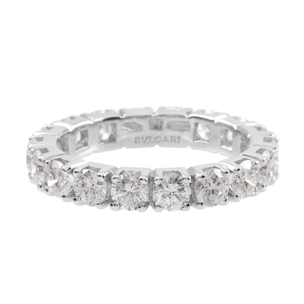 ブルガリ エタニティ バンド ウェディング リング K18WG ホワイトゴールド 中古