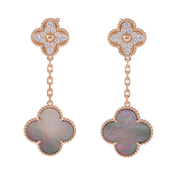 vancleefarpels alhambra ヴァンクリーフ&アーペル アルハンブラ マジック アルハンブラ イヤリング 2モチーフ vcarp2r200
