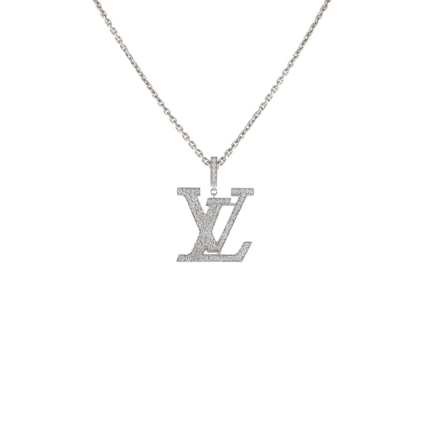 LOUIS VUITTON ルイヴィトン　アイコニックネックレス 中古] ルイ・ヴィトン LVアイコニック パンダンティフLV XL