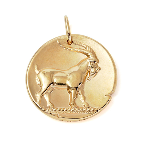 【Van Cleef & Arpels】ゾディアック メダル カプリコルニ山羊座 中古] ヴァンクリーフ&アーペル ゾディアック メダル