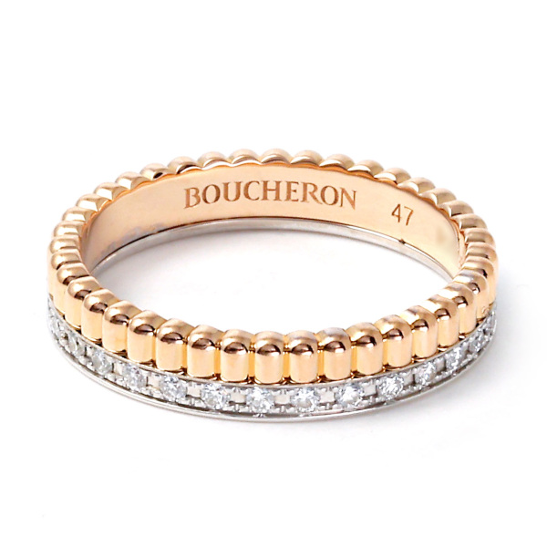 boucheron quatre radiant ブシュロン キャトルラディアント ダイヤモンド リング ハーフ jal00248