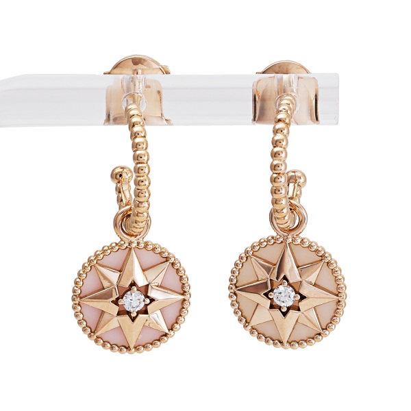 Dior ピアス ゴールド Rose des Vents 正規品 DIOR | Rose des Vents シングルピアス ピンクゴールド