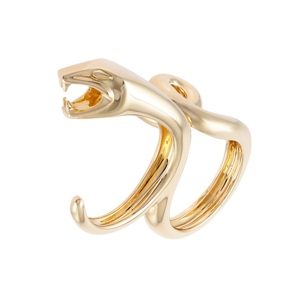 BOUCHERON スタッズリング　未使用に近い 中古] ブシュロン トゥルブル ツーフィンガー(8号と11号