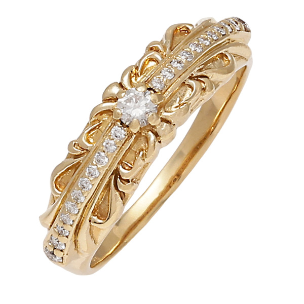 regalia floral Regalia Floral Yellow Gold diamond ring ymr20.1.6.5