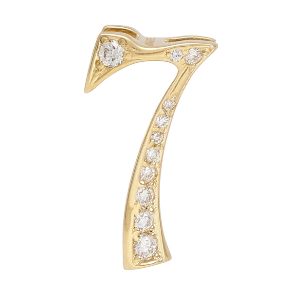 yukizaki nombre ユキザキ ノンブル ナンバーペンダントトップ【7】Sサイズ【正規品】 y.nombre.12.6.7.s