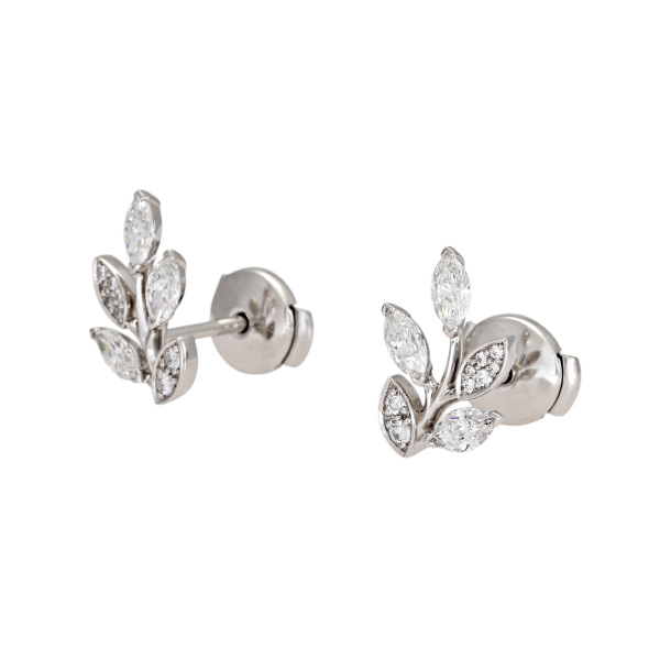 tiffany victoria ティファニー ビクトリア ダイヤモンド ブランチ ピアス プラチナ 66886387