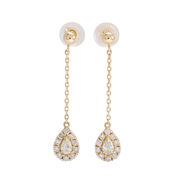ゆきざき ダイヤピアス K18WG鑑別書付き ユキザキセレクトジュエリー(YUKIZAKI SELECT JEWELRY) 高級