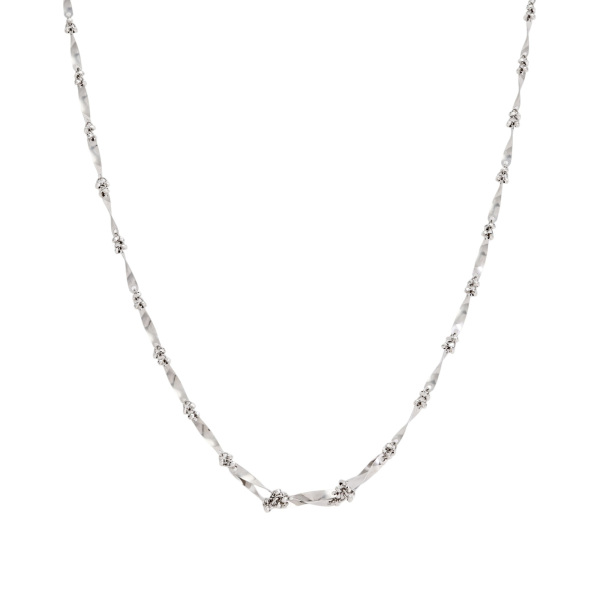 ☆ゆき☆シルバーパールネックレスチェーンのみ SILVER925パールボールチェーンネックレス/レディース/メンズ