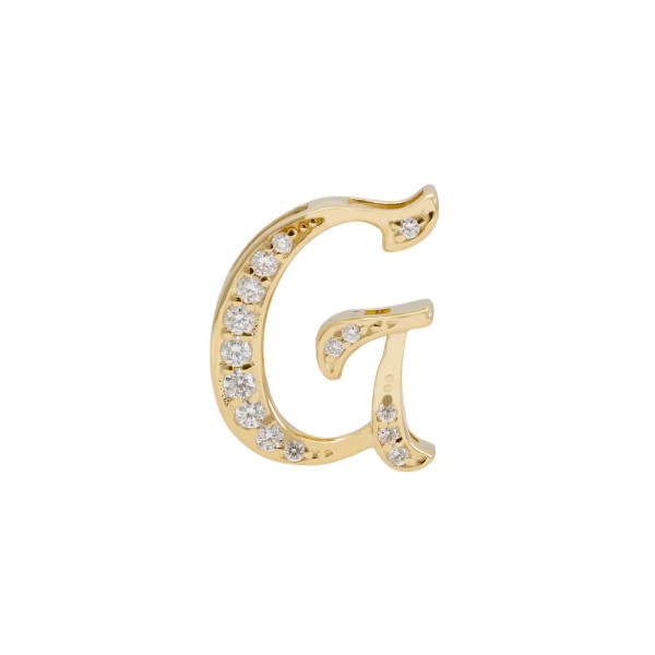 yukizaki alpha ユキザキ アルファ イニシャルペンダントトップ【G】Sサイズ【正規品】 y.alpha.12.6.g.s