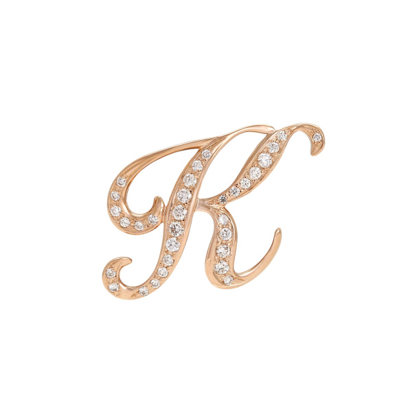 alpha initial アルファ イニシャル ペンダントトップ【K】Mサイズ【正規品】 y.alpha.12.22.k.m