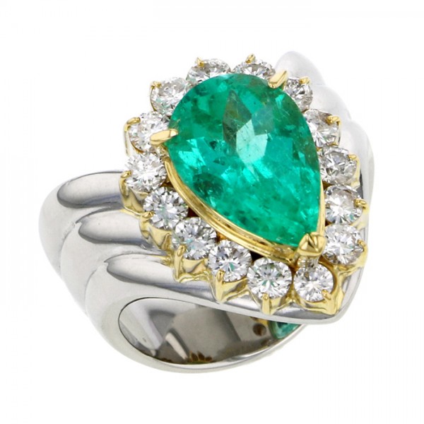 yukizakiselect ProperOther ユキザキセレクトジュエリー OTHER プラチナ イエローゴールド エメラルド リング 