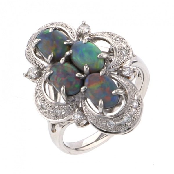 yukizakiselect ProperOther ユキザキセレクトジュエリー OTHER プラチナ ブラックオパール リング 