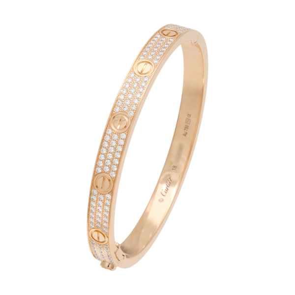 【極美品】Cartier ラブコレクション　ラブ　ゴートスキン　フューシャ 極美品】Cartier ラブコレクション ラブ ゴートスキン