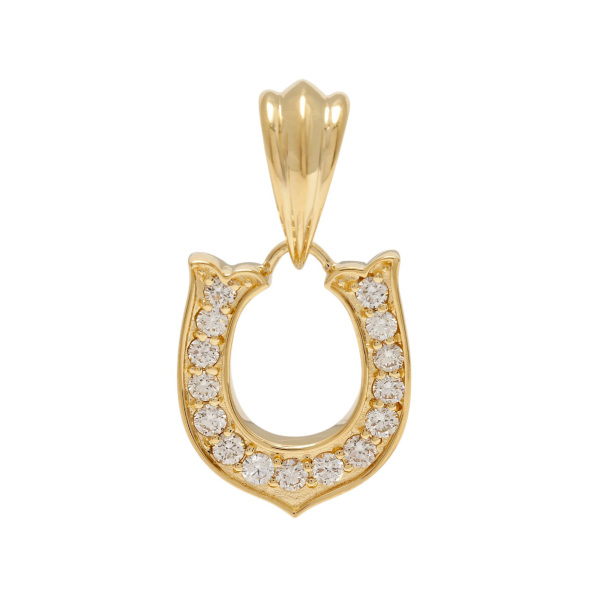 regalia horseshoe Regalia Horseshoe Yellow Gold diamond Pendant Top ymr27.12.6.5