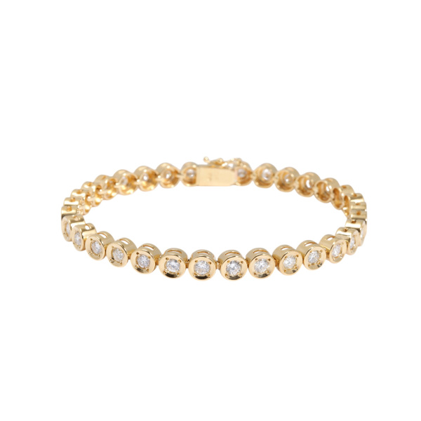 ユキザキセレクトジュエリー　18k.ダイヤバングル K18イエローゴールド ダイヤモンド バングル : ジェムキャッスル