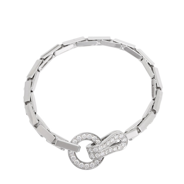 K*G様 Cartier グレー レザー ブレスレット Cartier - 【仕上済】カルティエ ラブブレス #21 新型 WG ダイヤ