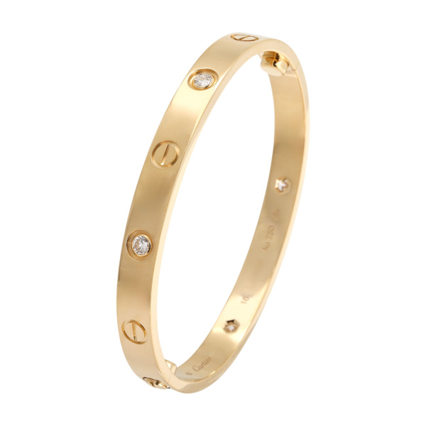 cartier love カルティエ ラブ ハーフダイヤ 4P クラシックモデル b6070000