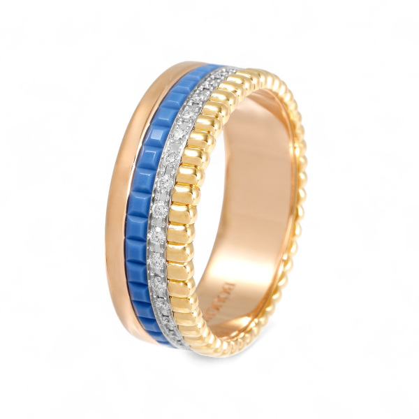 boucheron quatre blue ブシュロン キャトルブルー ブルー ダイヤモンド リング スモール jrg03028