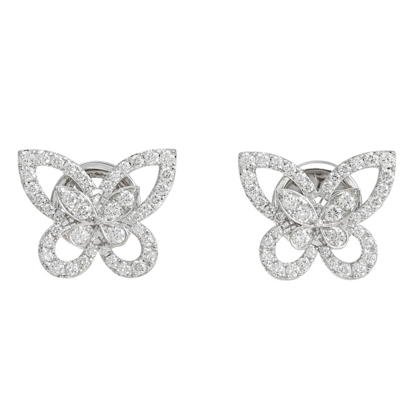 graff butterfly silhouette グラフ バタフライシルエット ダイヤモンド ミニ スタッド ピアス rge1574