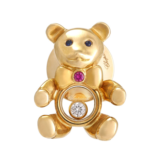 chopard happy-diamond ショパール ハッピーダイヤモンド テディベア 2Pサファイア・1Pルビー・1Pムービングダイヤ 90/2188-20