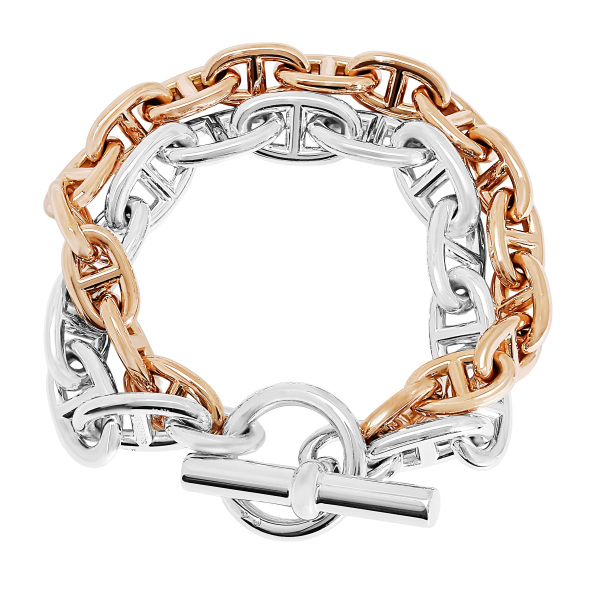 hermes chaine d'ancre エルメス シェーヌダンクル ダブル GM 13コマ MM 17コマ h124418b12m