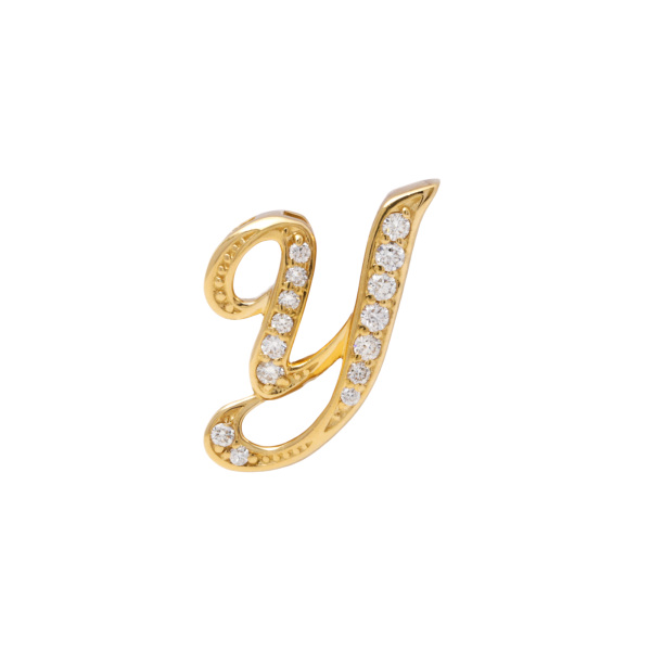 yukizaki alpha Snowy alpha Initial pendant top [Y] Small size [Regular] y.alpha.12.6.y.s