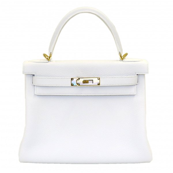 hermes birkin エルメス バーキン ケリー 28 トリヨンクレマンス ホワイト イエローゴールド金具 