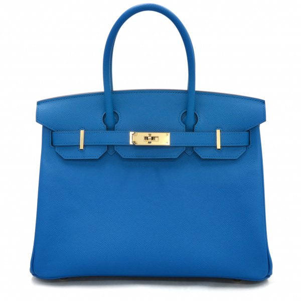hermes birkin エルメス バーキン 30 エプソン ブルーザンジバル イエローゴールド金具 D刻印 