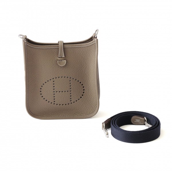 hermes  エルメス  エブリンアマゾンTPM トリヨンクレマンス エトゥープ ブルーインディゴ シルバー金具 Y刻印 