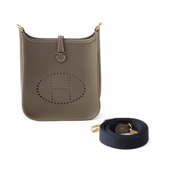 hermes  エルメス  エブリンアマゾンTPM トリヨンクレマンス エトゥープ ブルーインディゴ イエローゴールド金具 Y刻印 