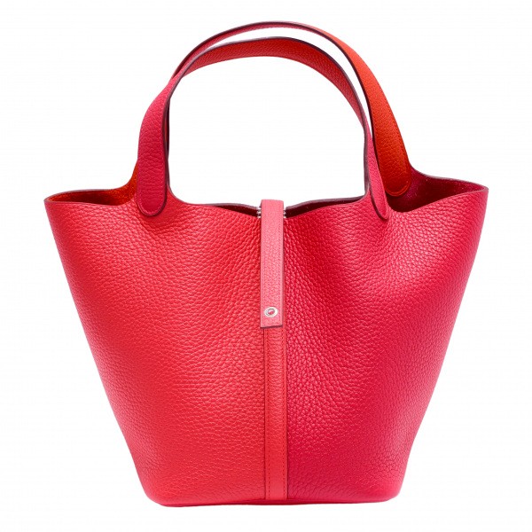 hermes picotinlock エルメス ピコタンロック MM トリヨンクレマンス ローズエクストリームxルージュドクー シルバー金具 Y刻印 