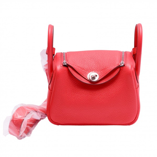 hermes lindy Hermes Lindy mini Taurillon Clemence Rose extreme Silver hardware Y stamp 