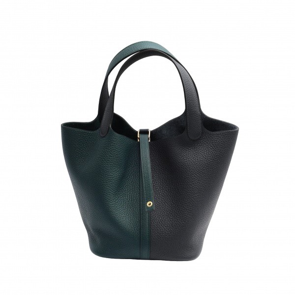 hermes  エルメス  MM トリヨンクレマンス ヴェールアングレxブラック イエローゴールド金具 Y刻印 