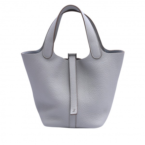 hermes picotinlock エルメス ピコタンロック PM トリヨンクレマンス グリスパール シルバー金具 D刻印 