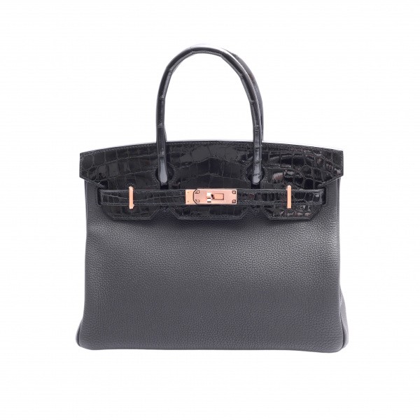 hermes  エルメス  30 トゴxニロティカス ブラック ピンクゴールド金具 Y刻印 