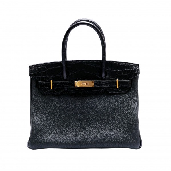 hermes birkin エルメス バーキン 30 トゴxアリゲーターマット ブラック イエローゴールド金具 Z刻印 