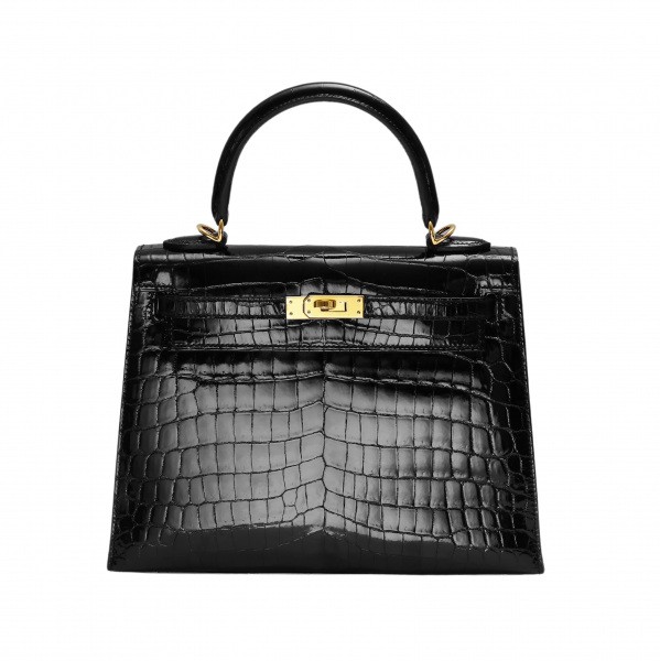 hermes  エルメス  25 ニロティカス ブラック イエローゴールド金具 Y刻印 