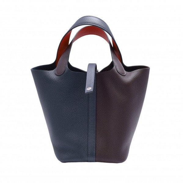 hermes  エルメス  PM トリヨンクレマンス ブルーニュイxルージュセリエxフランボワーズ シルバー金具 Z刻印 