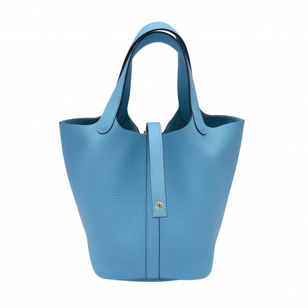 hermes picotinlock エルメス ピコタンロック PM トリヨンクレマンス ブルードノール イエローゴールド金具 Z刻印 