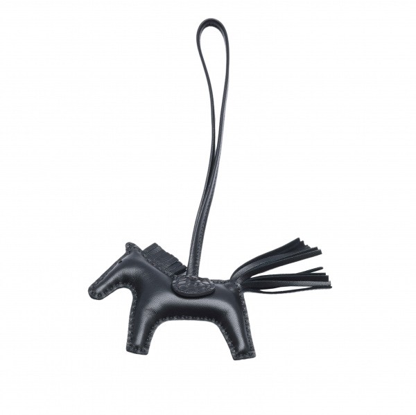 hermes rodeo エルメス ロデオ チャーム PM アリゲーターマット アニョ―ミロ ソーブラック Z刻印 