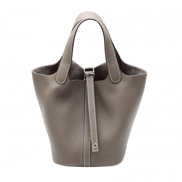 hermes picotinlock エルメス ピコタンロック PM トリヨンクレマンス エトゥープ シルバー金具 U刻印 