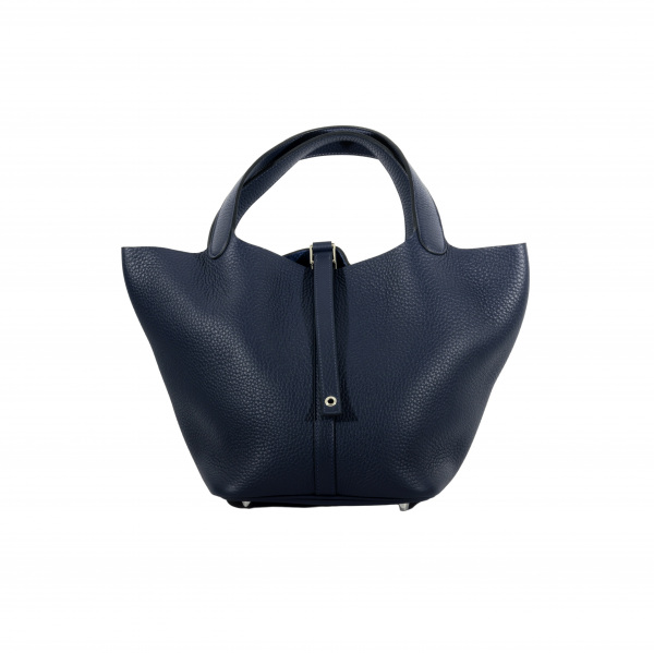 hermes picotinlock エルメス ピコタンロック MM トリヨンクレマンス ブルーニュイ シルバー金具 Z刻印 