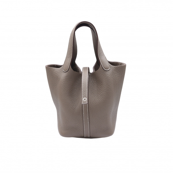 hermes picotinlock エルメス ピコタンロック PM トリヨンクレマンス エトゥープ シルバー金具 U刻印 